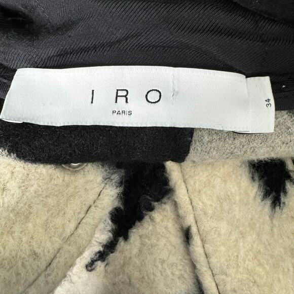 IRO Morri Vest Coat Abstract Pattern Hood Black and White Size 34 / US XS - Picture 13 of 14